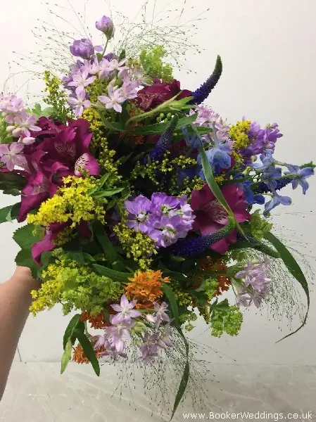 Bright And Bold Summer Flowers  Handtied for Bride and Bridesmaid