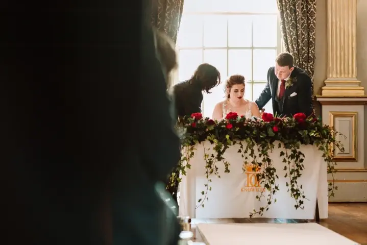 Photo by Andrew Keher at Knowsley Hall December Wedding 25