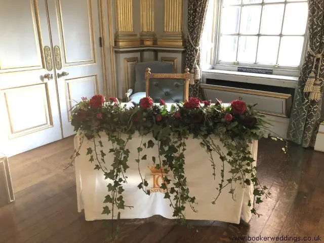 Registrar Table Arrangement Knowsley Hall