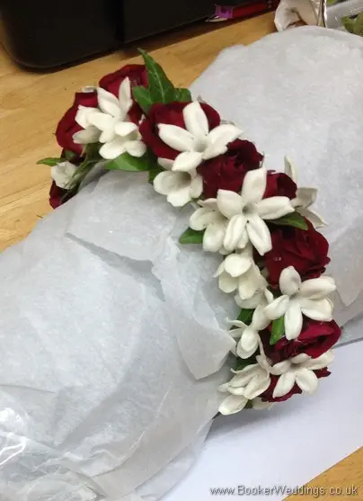 Red Rose and Stephanosis Alice Band Headpiece