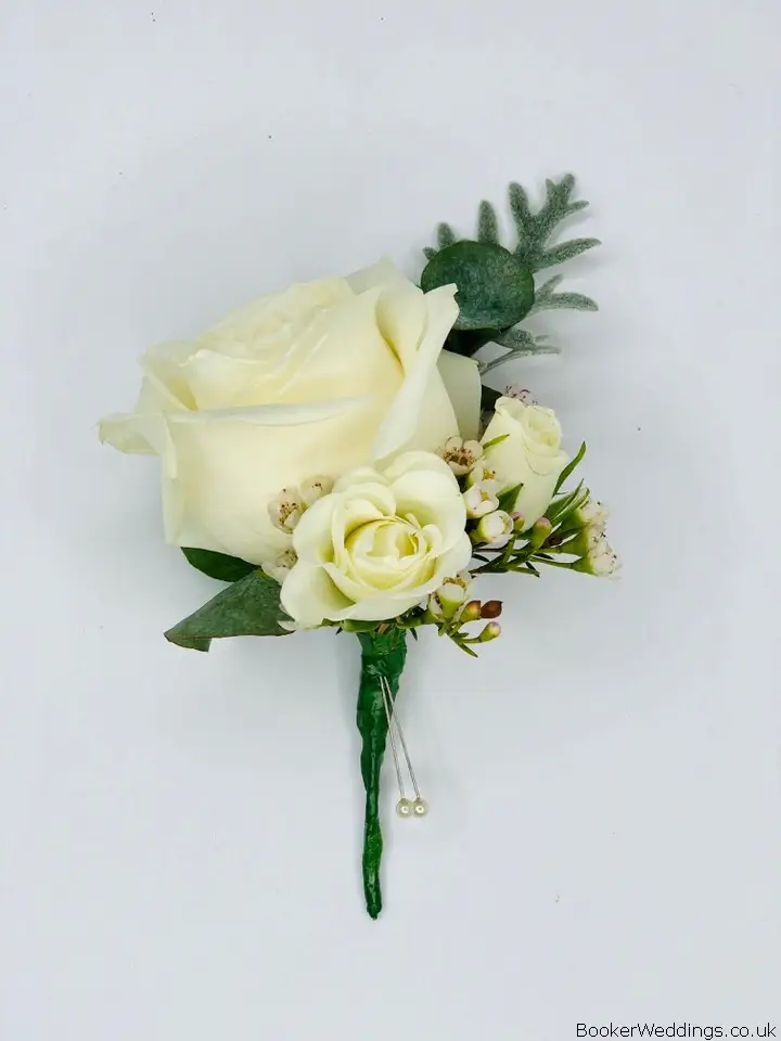 Buttonhole for Groom in White