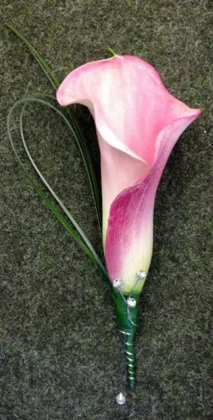 Pink Calla Ladies Buttonhole