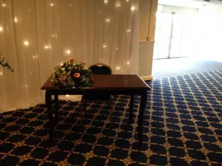 Pink and White Calla Registrars Table Arrangement