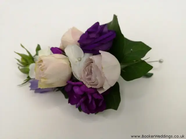 Lilac And Purple Pin Corsage for Mother Of The Bride