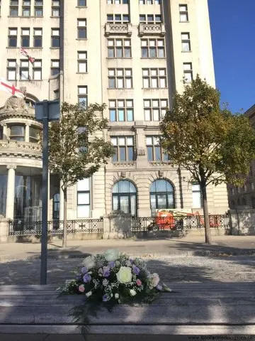 Pink and Lilac Arrangement at Liver Buildings