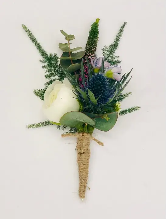 Coastal Inspired Boutonniere for Groom