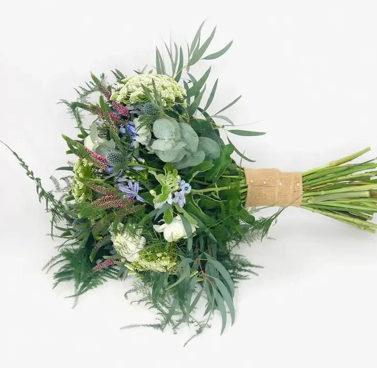 Pink and Blue Wildflower Bridal Handtied
