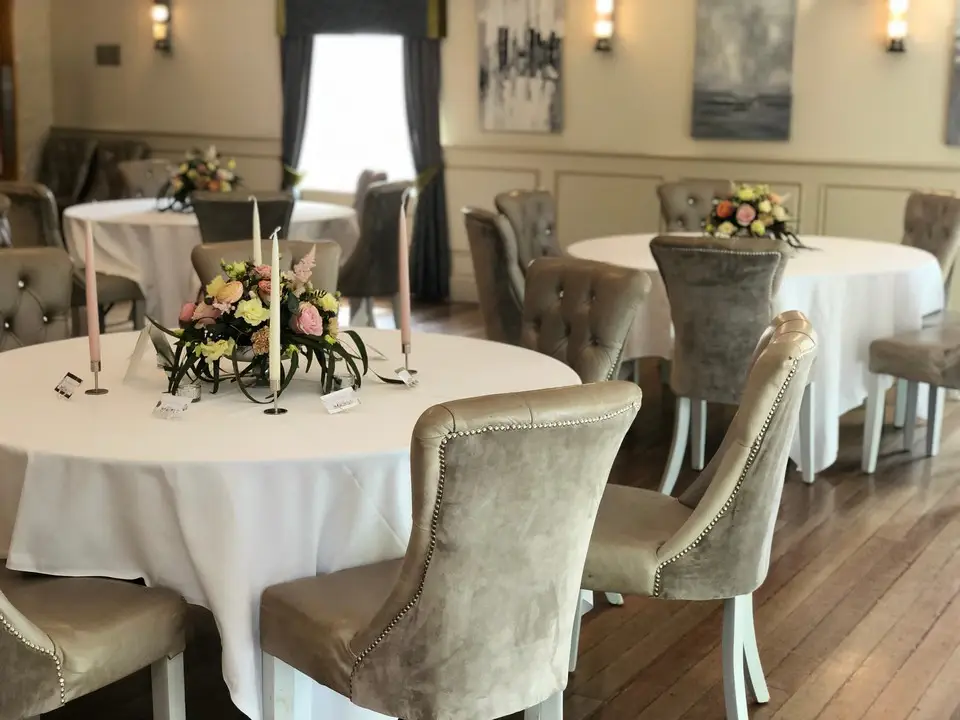 Table Centrepieces at Allerton Manor Wedding