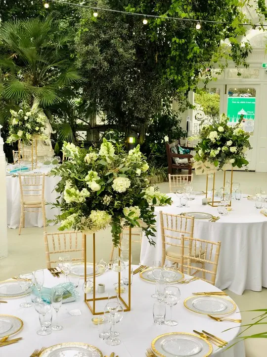 Textural Pedestal Arrangement at The Palm House