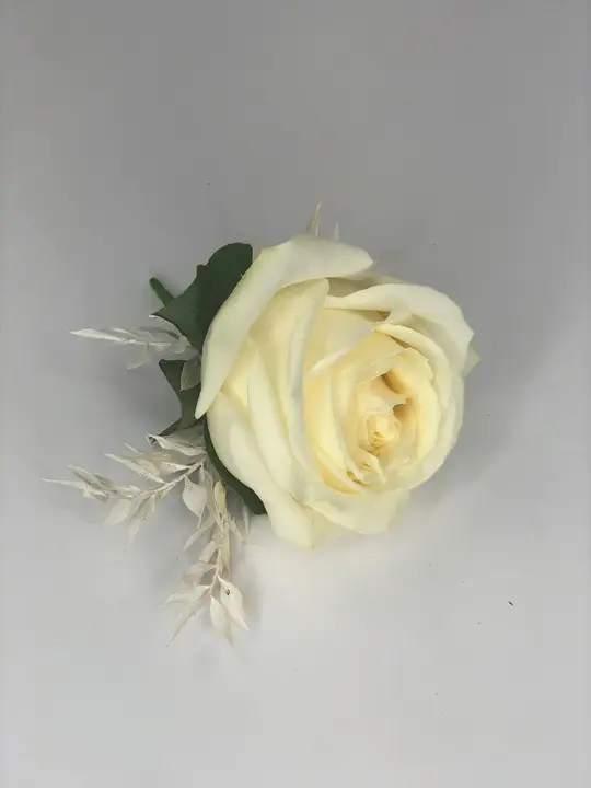 White Rose and Dried Ruscus Buttonhole
