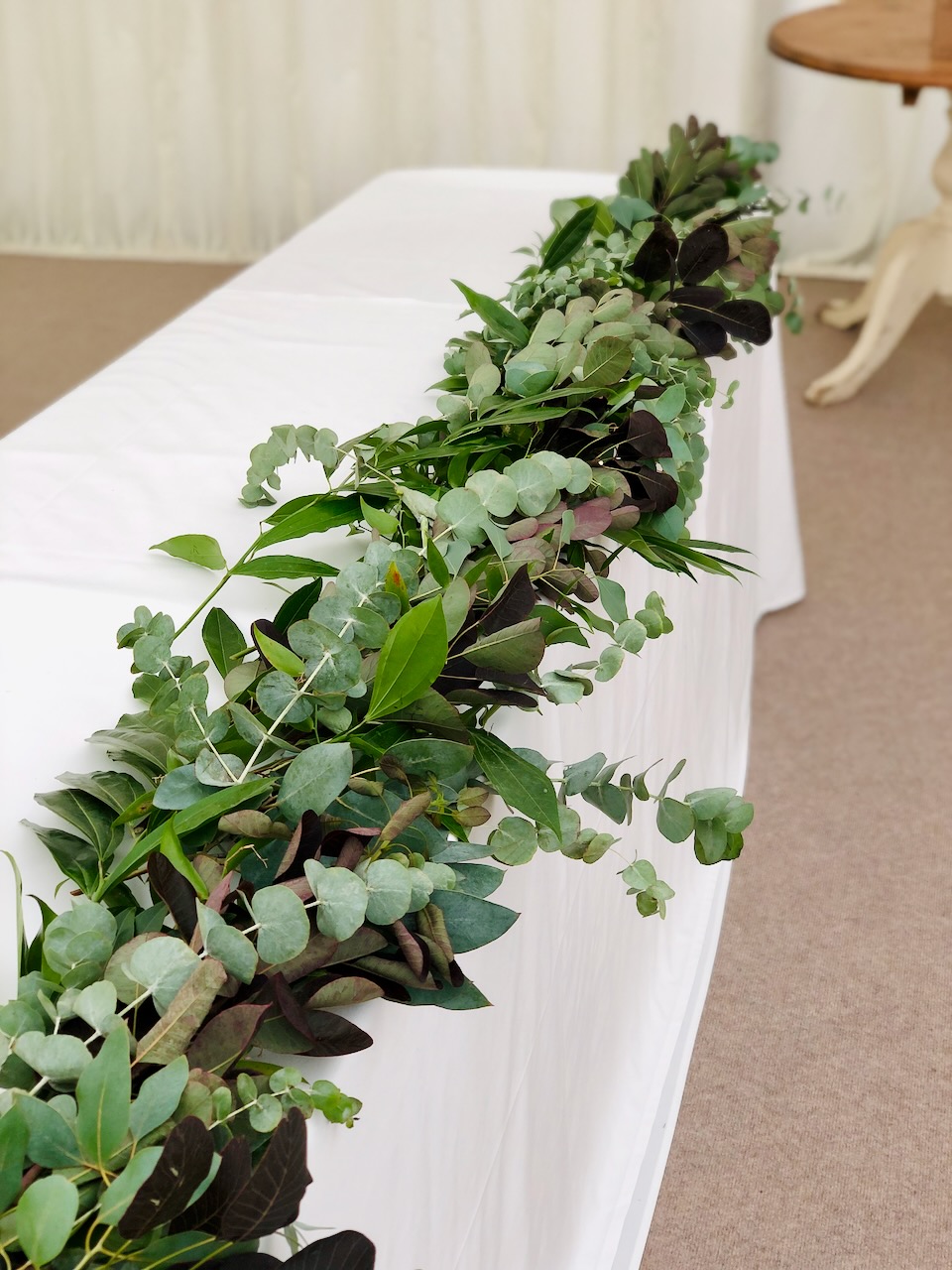 Garden Style Foliage Garland Table Runner