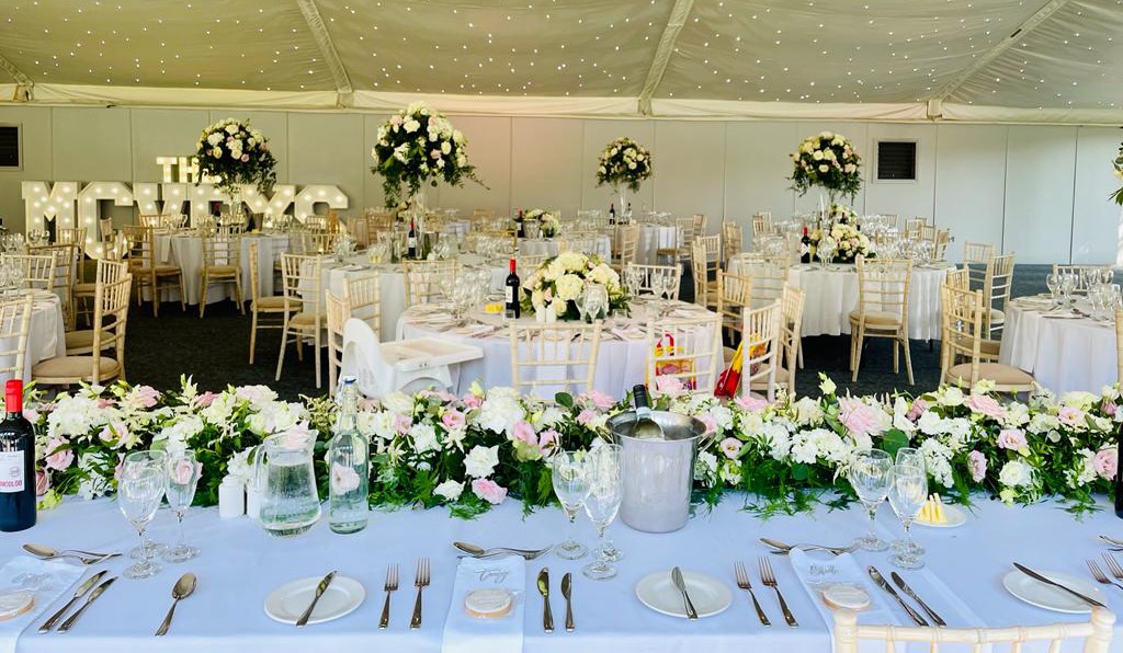 Pink and White Wedding Florals for Summer Wedding