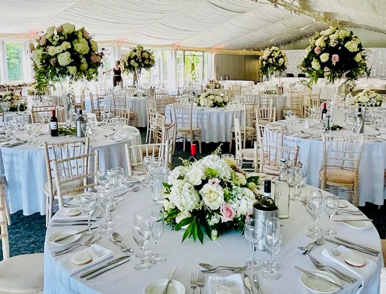 Summer Wedding Centrepieces for Large Wedding