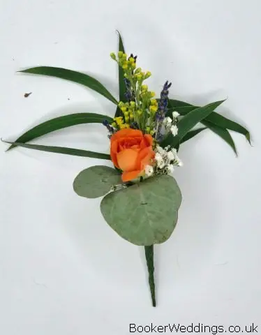 Multi Coloured Buttonhole for Festival Wedding