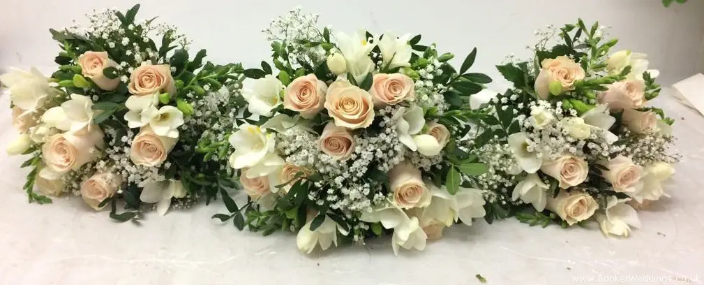 Bride and Bridesmaid Hand Tied Bouquets for Rose Gold Wedding