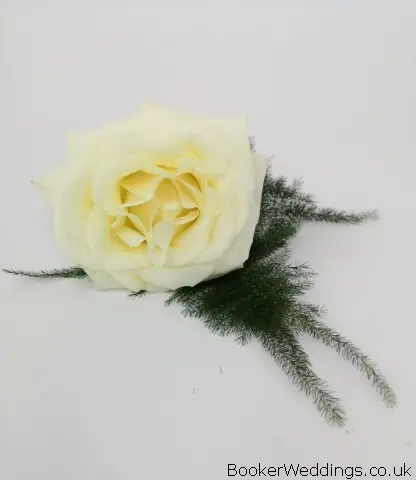 White Rose Wedding Buttonhole
