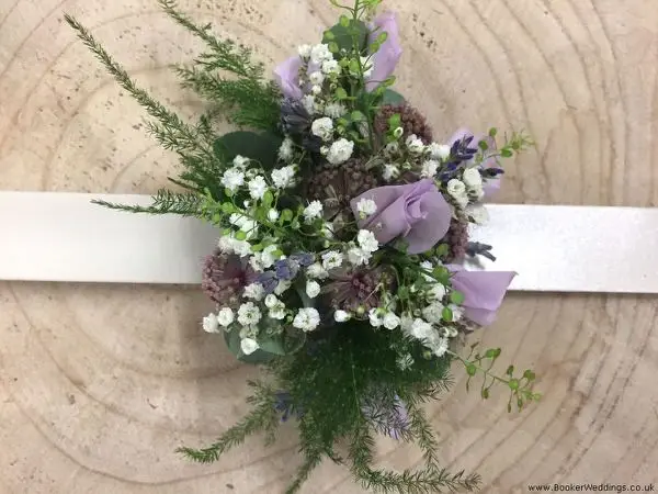 Mother of the Bride Wrist Corsage in Lilac