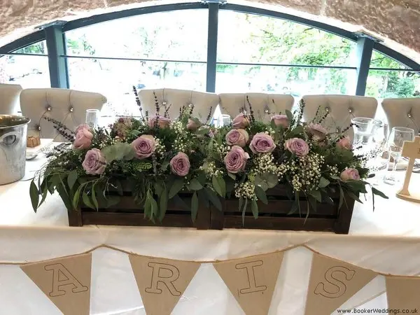 Top Table Centrepiece at Allerton Manor