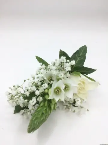 Groom White Buttonhole