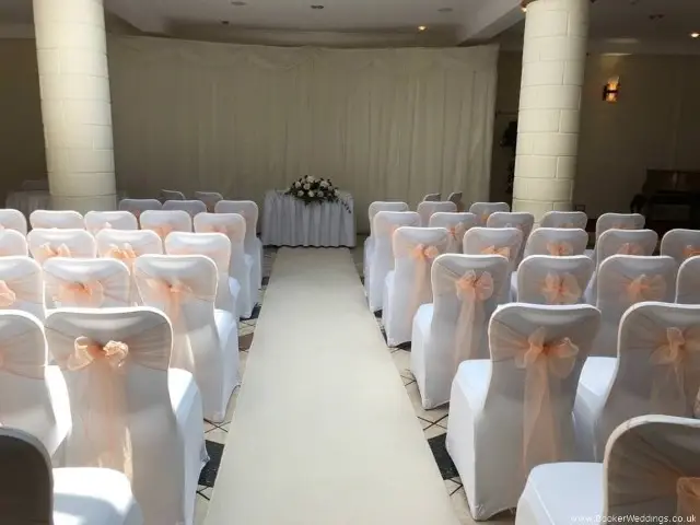 Registrars Table Arrangement Pink and White Wedding Ceremony