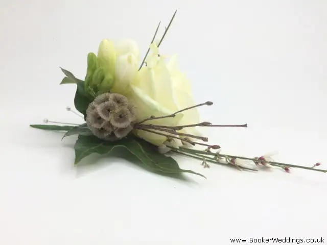 White Rose Groom Buttonhole