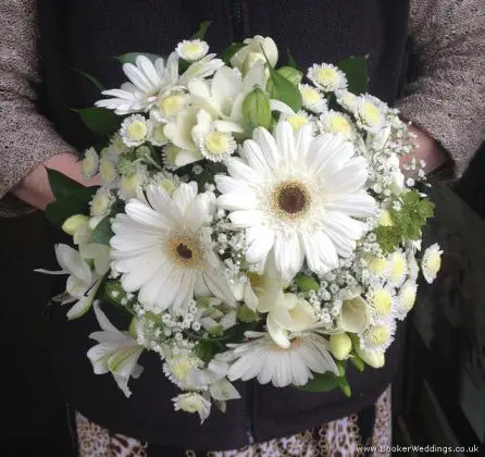 Black and White Gerbera Bridesmaid Bouquet