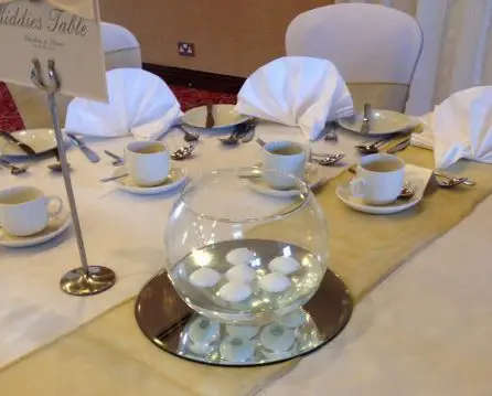 Candle Fish Bowl Table Arrangement