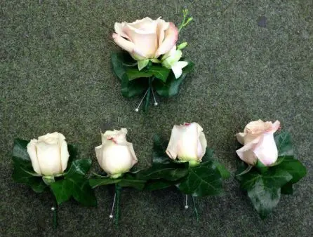 Quicksand Gold Rose Buttonholes