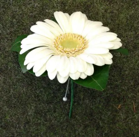 White Grooms Buttonhole