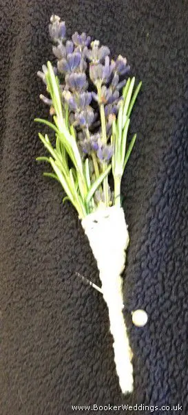 Lavender Just Picked Garden Flowers Buttonhole