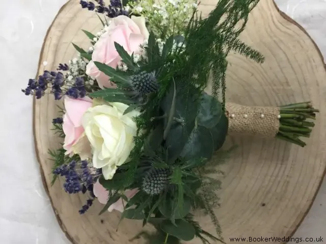 Bride Handtied for Rustic Wedding with Hessian Handle
