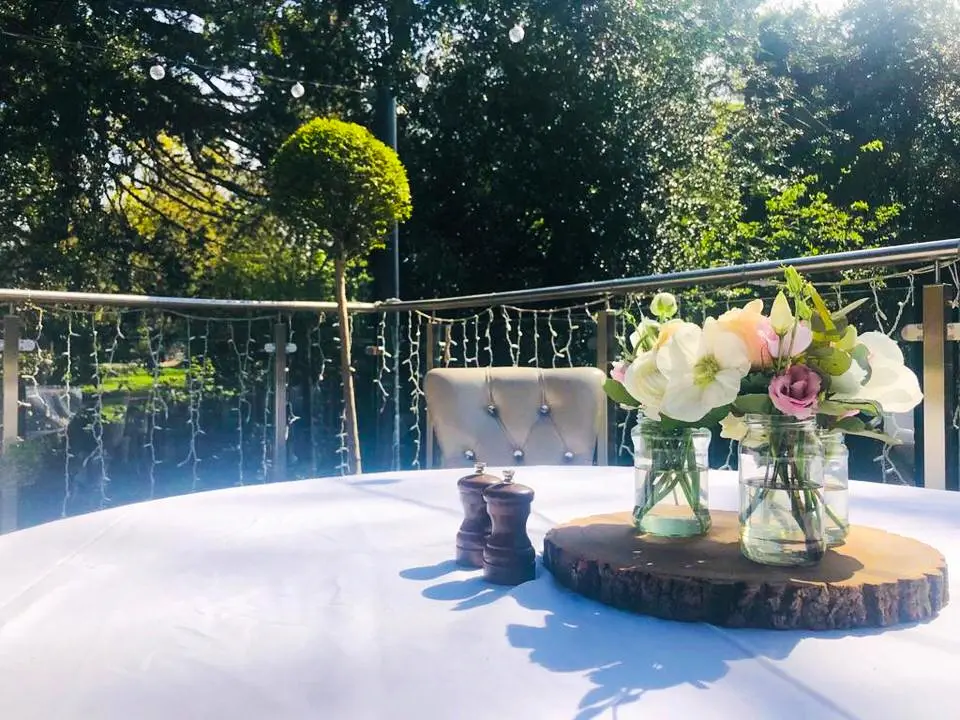 Wedding Table Flowers at Allerton Manor