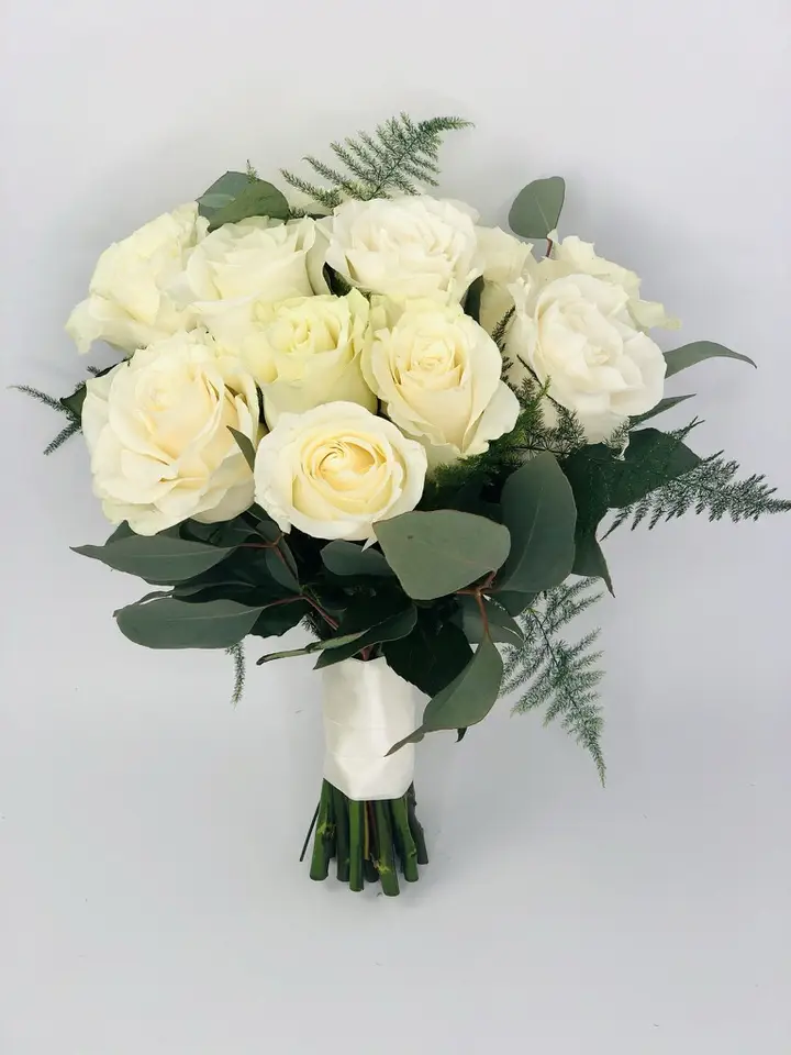 Bride White 50s Style Bouquet