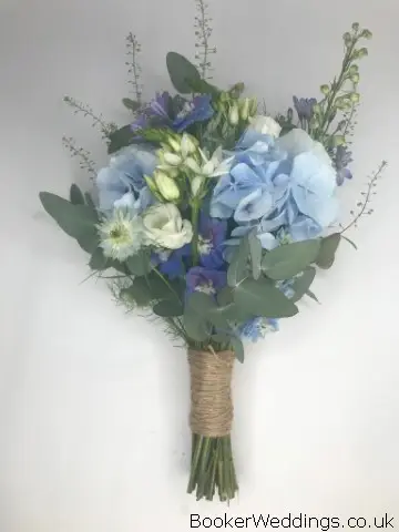 Bride Wild Flower Blue and White Hand Tied