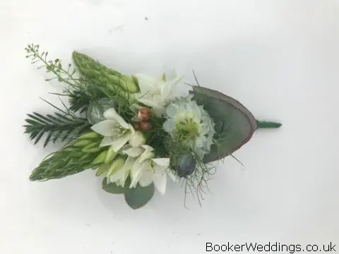 Buttonhole for Groom Blue and White