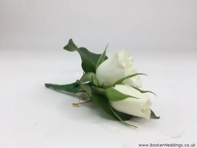 Page Boy Rose Buttonhole on Badge