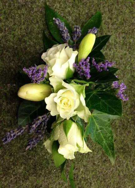 Lavender and Spray Rose Corsage