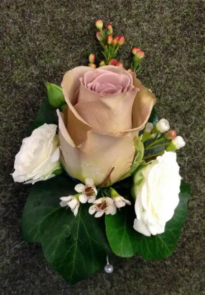 Brown Amnesia Rose Corsage