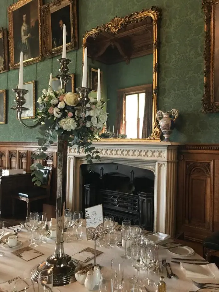 Wedding Breakfast Candelabra and Flowers
