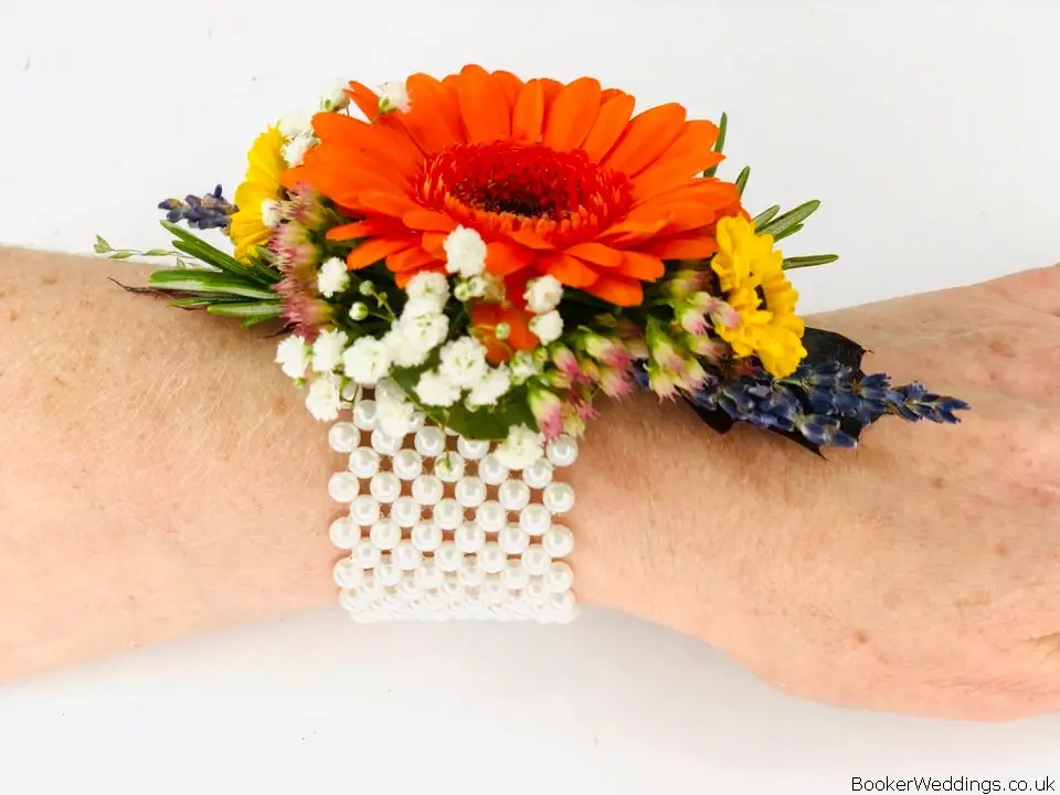 Autumn Wedding Wrist Corsage for Mum