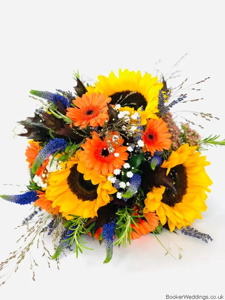 Bride Handtied of Sunflowers Gerberas Veronica