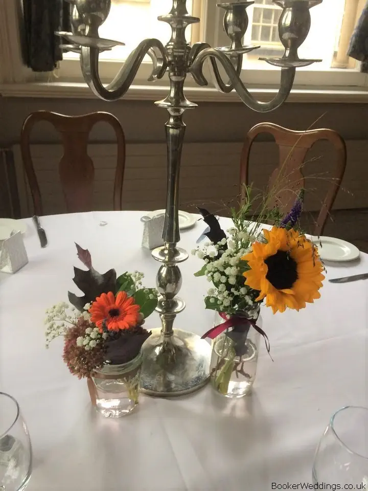 Bright Autumn Wedding Flowers For Tables