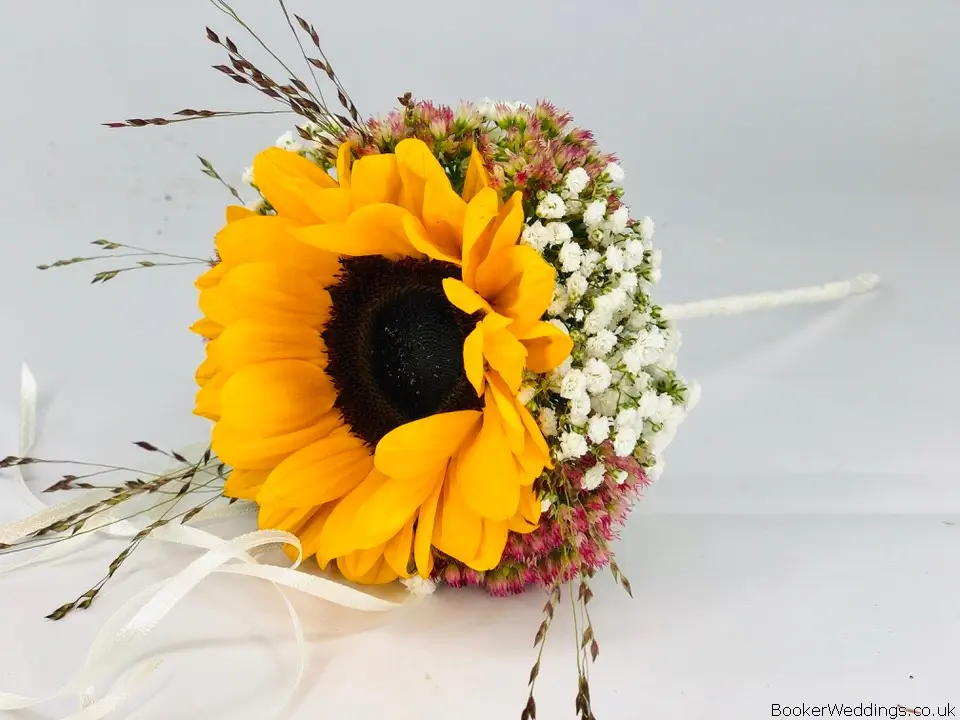 Bright Sunflower Flower Girl Wand