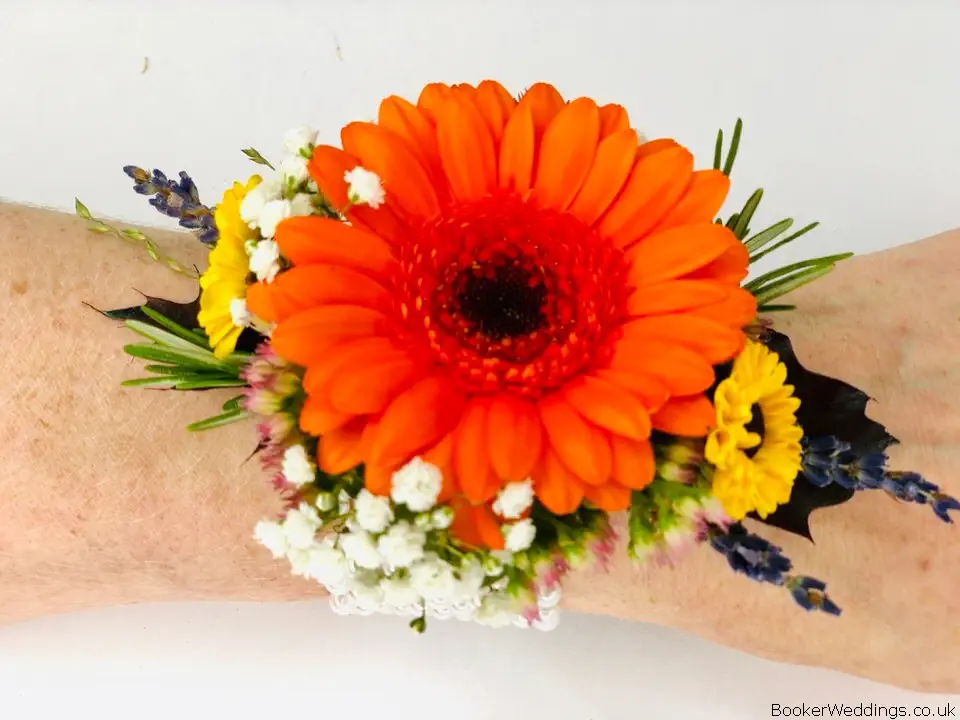 Orange Gerbera Wrist Corsage
