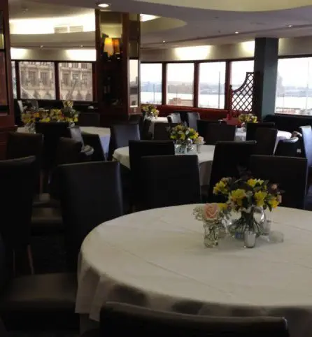 Table Arrangement of Mixed Flowers in Fish Bowl