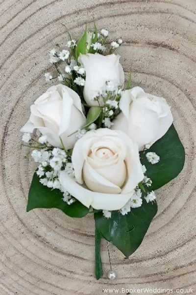 Peach Rose Wedding Corsage for Mother of the Groom