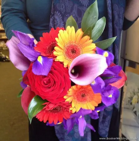 Rose, Gerbera and Calla Lily Bridesmaid Bouquet