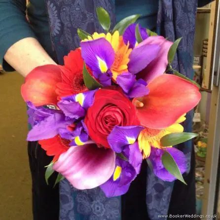 Rose, Gerbera and Calla Lily Bridesmaid Bouquet 1