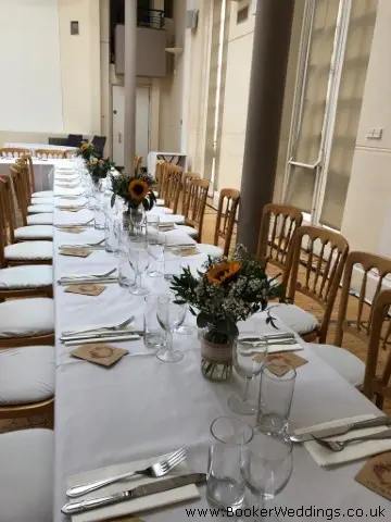 Wedding Table Arrangements of Sunflowers