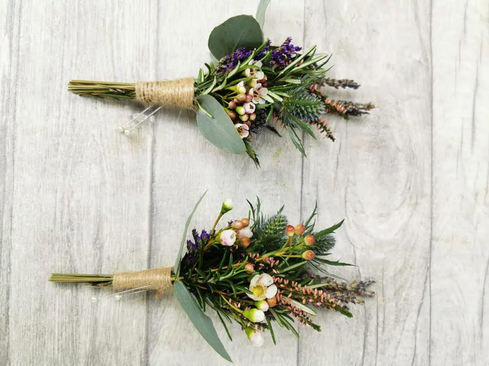 Mr and Mr Wedding Buttonholes